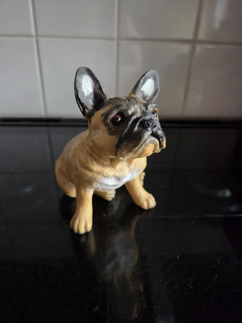 Enesco Edge Sculpture French Bulldog Head Bust Figurine 12 Inch Brown And Black By Matt Buckley