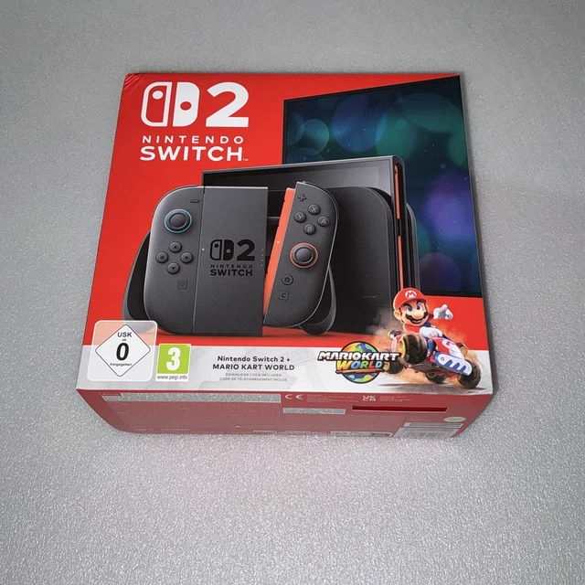 Boxed Switch 2 NINTENDO SWITCH 2 Console with Mario Kart World Code Boxed In Hand ...