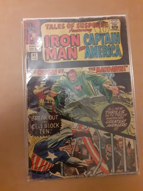 Tales Of Suspense #62 Origin Mandarain Iron Man Cap America 1965 Good Marvel