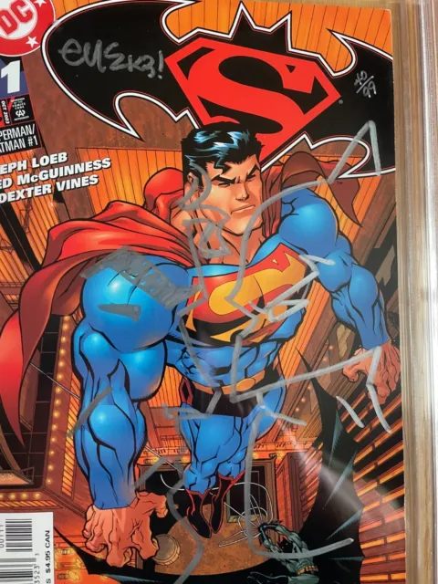 Superman/Batman #1 Cgc 9.0! Mcguinness & Vines Cover! 1St Printing! Cvr Remark! 2