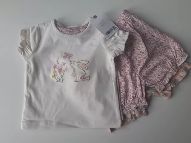 Baby Girls T-Shirts And Shorts Sets From Next Brand New With Tag Age 0-3 Months