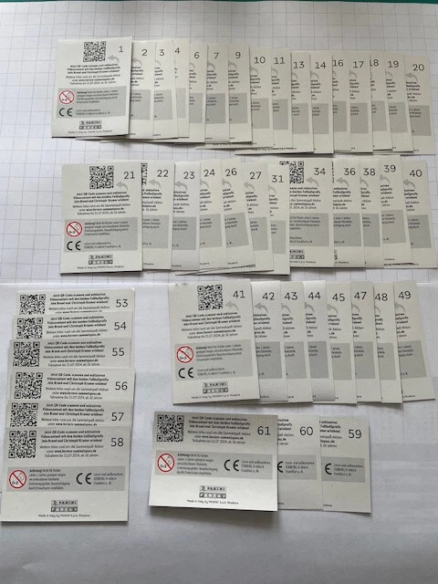 Ferrero Label Sticker FERRERO SAMMELSPASS STICKER Panini DFB Fußball EM 2024, 5 Stück ...