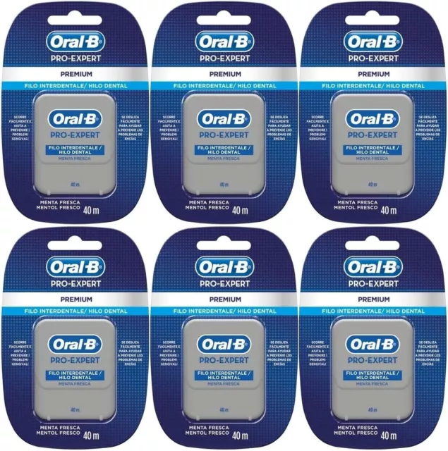 6 x Oral-B Pro Expert Zahnseide 40m Sensitive