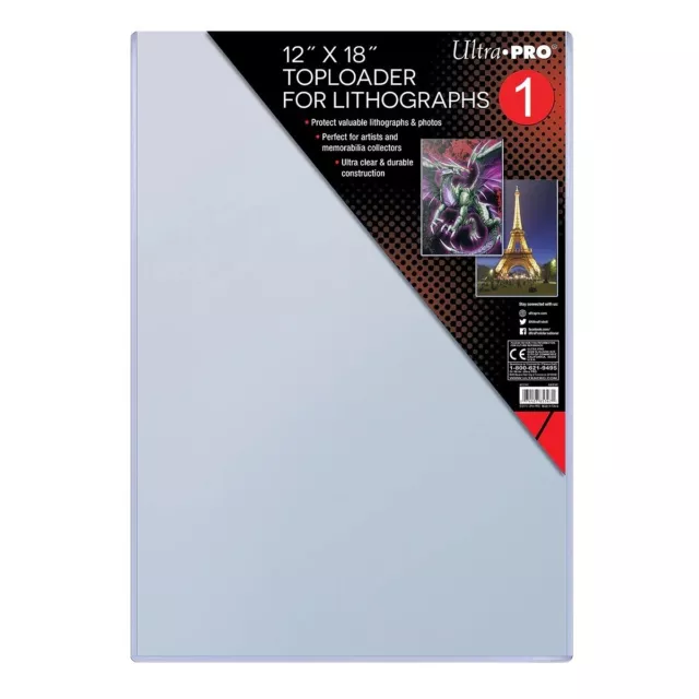 (1-Piece) Ultra Pro 12x18 Toploader Memorabilia Artwork Photo Lithograph Holder
