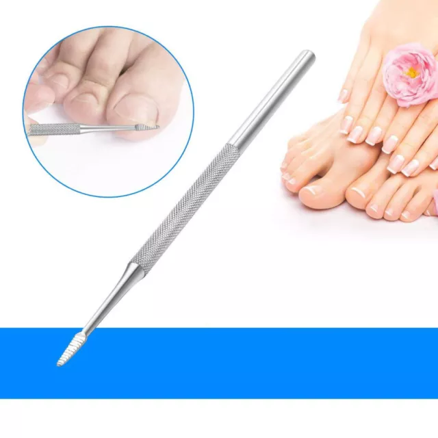 2 PCS Nail Cleaner Tool Gifts for The Family Stainless Steel 3