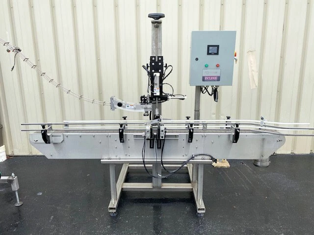 IN-LINE Packaging T-Corker Capper, Single Head, Automatic IN-LINE Packaging T-Corker Capper, Single Head, Automatic