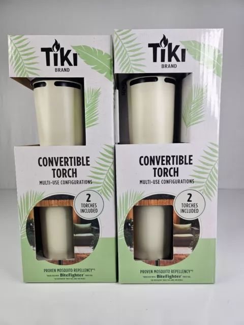 TIKI Brand 2-Pack 65 inch TIKI Honey Metal White lot Of 2