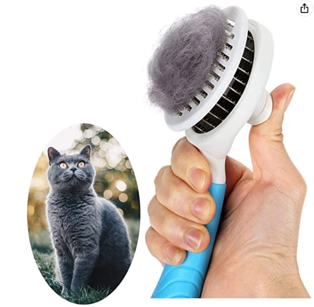 Cat Grooming Brush, Self Cleaning Slicker Brushes for Dogs Cats Pet Grooming