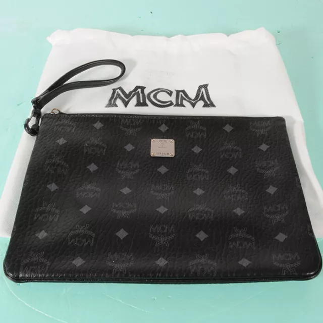 AUTHENTIC MCM Visetos  Pouch + Dust Bag