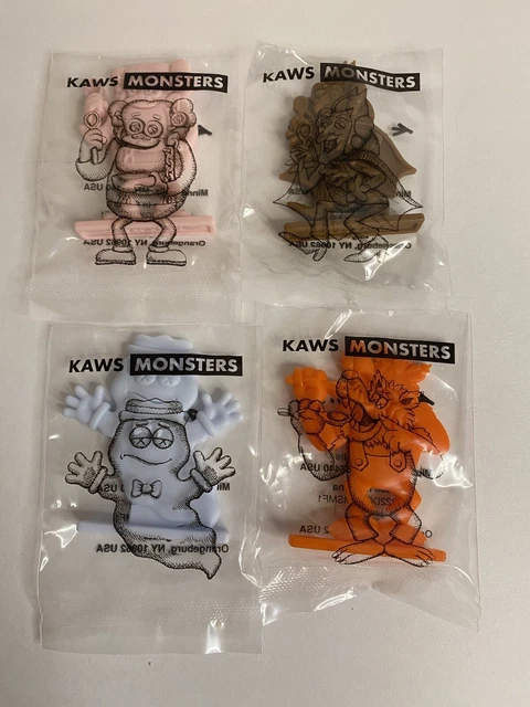 KAWS MONSTER CEREAL Figures Frankenberry, Count Chocula, Boo Berry