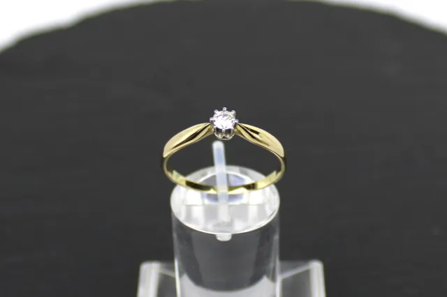 Diamantring, Brillantring, 585er Gelbgold, 0.2 ct. mit Etui