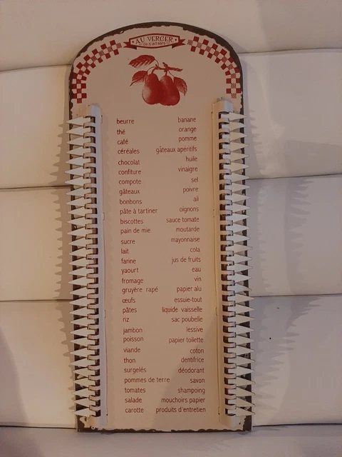 French tole SHOPPING MEMO LIST COMMISSIONS Plaque Sign