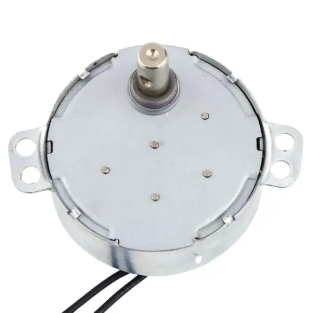 Electric Synchronous Motor Geared Motor Synchron Motor Turntable Motor  Round (1pc, Silver)