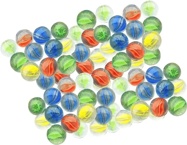 78-170 PCS Coloured Glass Marbles Traditional Vintage Classic Kids Toys Games