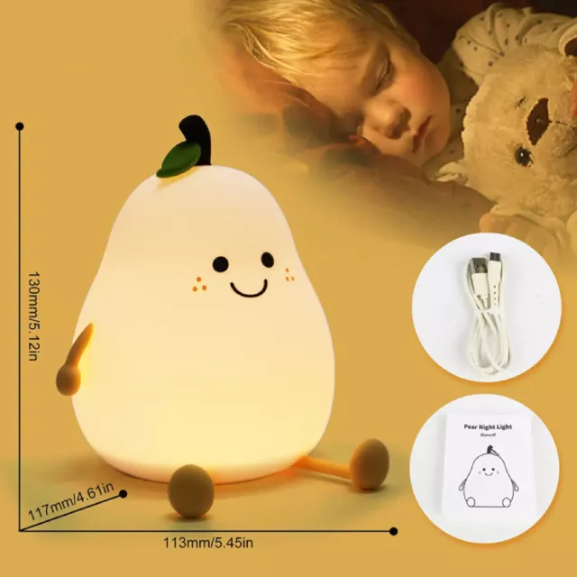 LED Nachttischlampe Dimmbar Atmosphäres Nachtlicht Lampe 7 Farben USB Kinder Kid