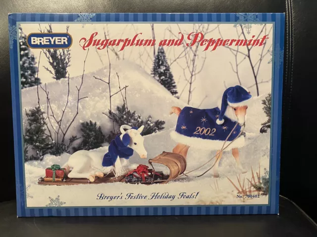 Breyer Horse Foal Sugarplum and Peppermint Christmas Holiday 2002 Model 700402