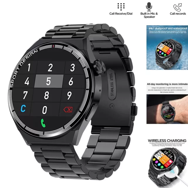 Smart Watch Bluetooth Call Heart Rate BP SPO2 Sports Monitor Waterproof Watch