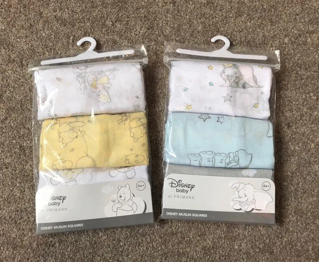 PRIMARK DISNEY BABY Muslin Squares Cloths Bib Winnie The Pooh