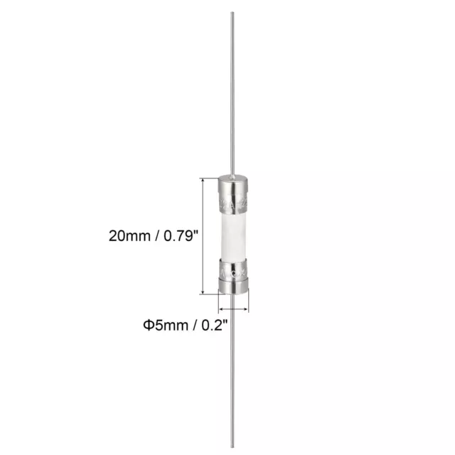 Coup Lent Fusible Temporisation Fil Conducteur Fusibles Céramique 250V T2A 10Pcs 2