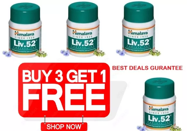 Liv 52 Pack of 3 Bottles Get 1 Free (4 PACK )