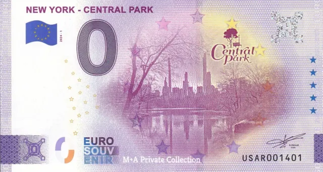 0 Euro-Schein USA - NEW YORK CENTRAL PARK New York City Manhattan USAR-2024-1