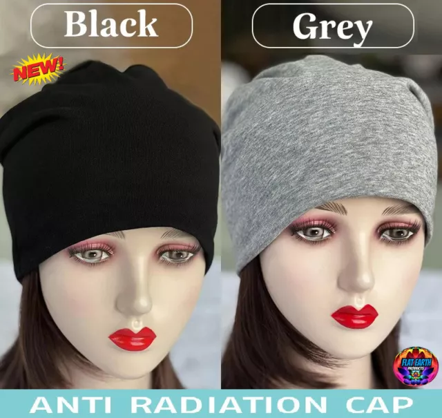 Emf Beanie Skull Cap Hat “ Adult Size “ Bamboo Faraday Fabric Antiradiation  Over