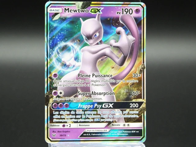 CARTE POKÉMON MEWTWO GX 39/73 SL3.5 Légende Brillante FR NEUF EUR 17,99 ...