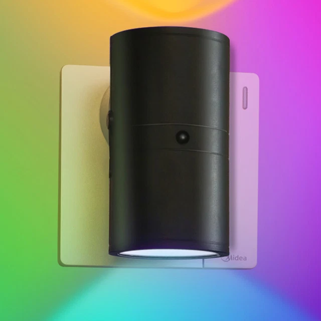 EU PLUG SOCKET Wall Lamp Remote Control RGB Dimmable LED Night Light