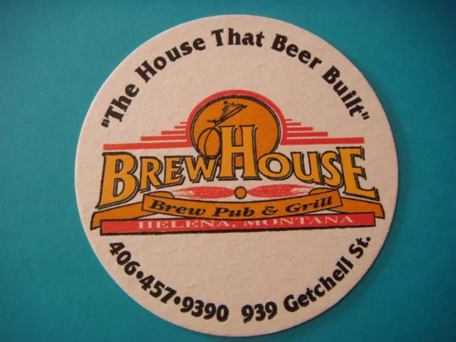 Beer Coaster ~ BrewHouse Brew Pub & Grill ~ Helena, MONTANA ** Open 1997-2004