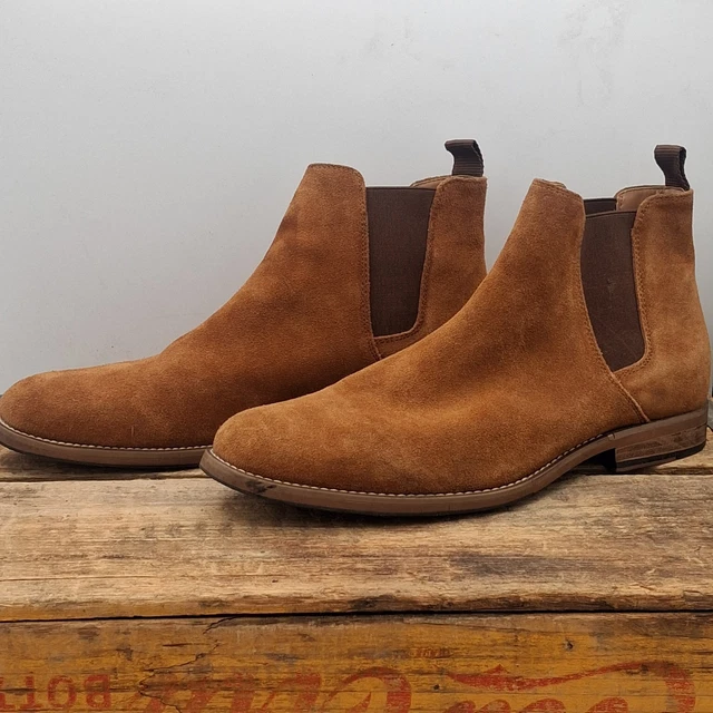 Kristopher SONOMA KRISTOPHER CHELSEA Boots Mens 9 Whiskey Brown Suede Leather ...