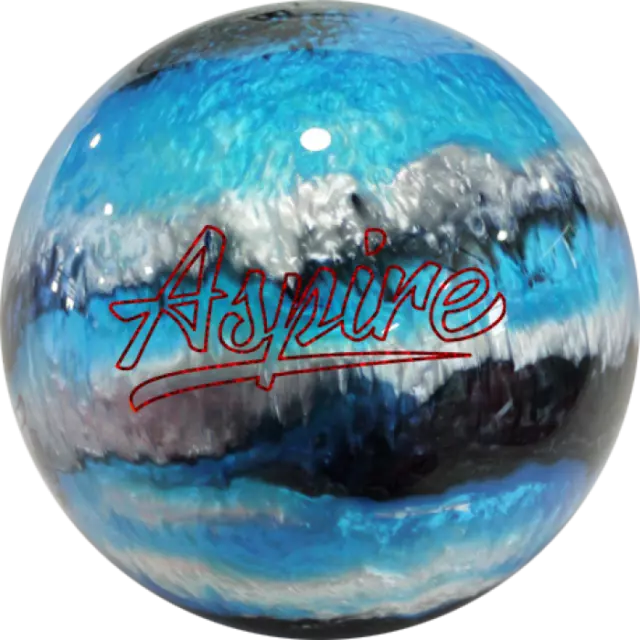 Motiv Bowling Aspire himmelblau/schwarz/silber Polyesterball, Abräumball