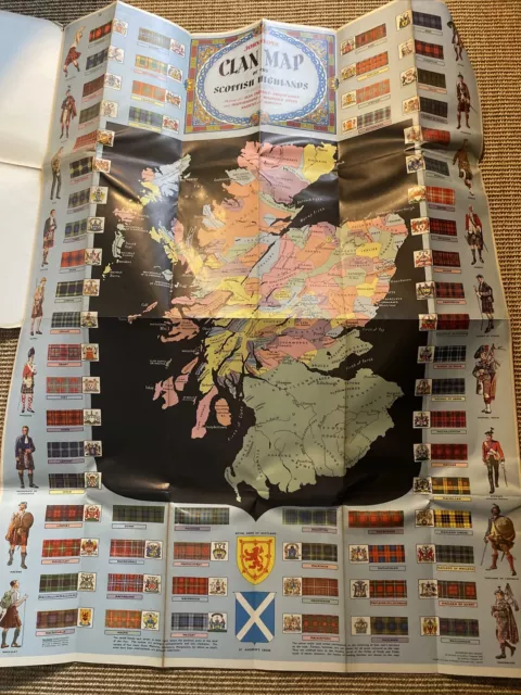 Johnston’s clan map of the Scottish Highlands, vintage