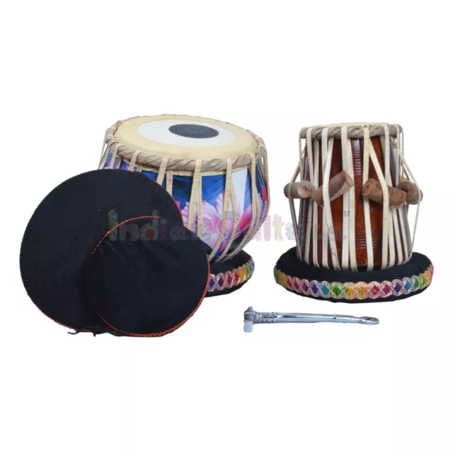 Professional Musical Instrument Brass 3D Print High Quality Tabla Set With Bag