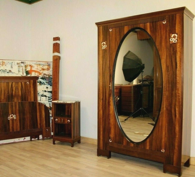 DREAMY 1930 Art Deco bedroom inlays Makassar **Emile Ruhlmann**