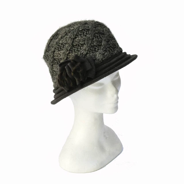 Chapeau Femme En Paille Marron Pour Mariage - Taille S/55cm Neuf