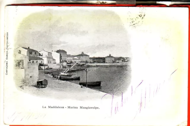 Cartolina  La Maddalena Antica  Viaggiata 1904 Marina Mangiavolpe