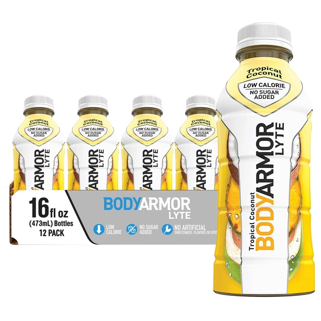 BODYARMOR LYTE SPORTS Drink, Tropical Coconut, Perfect for Athletes,16