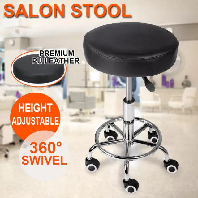 Salon Stool Hairdressing PU Chair Barber Equipment Beauty Swivel Hydraulic Lift