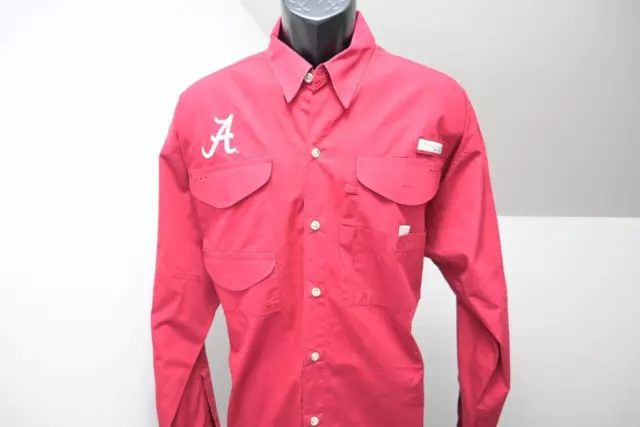 Columbia PFG Vented Fishing Shirt Alabama Crimson Tide Mens Size Large 2