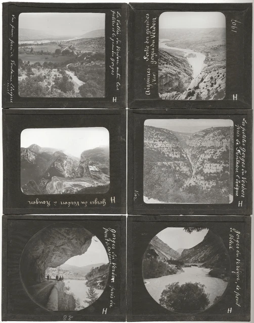 FRANCE Paysage 1942 Photo Plaque de verre Stereo Vintage P29L9n10