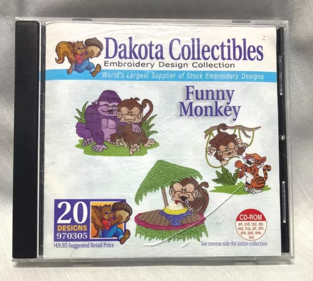 Dakota Collectibles Embroidery Design Collection - Funny Monkey - CD