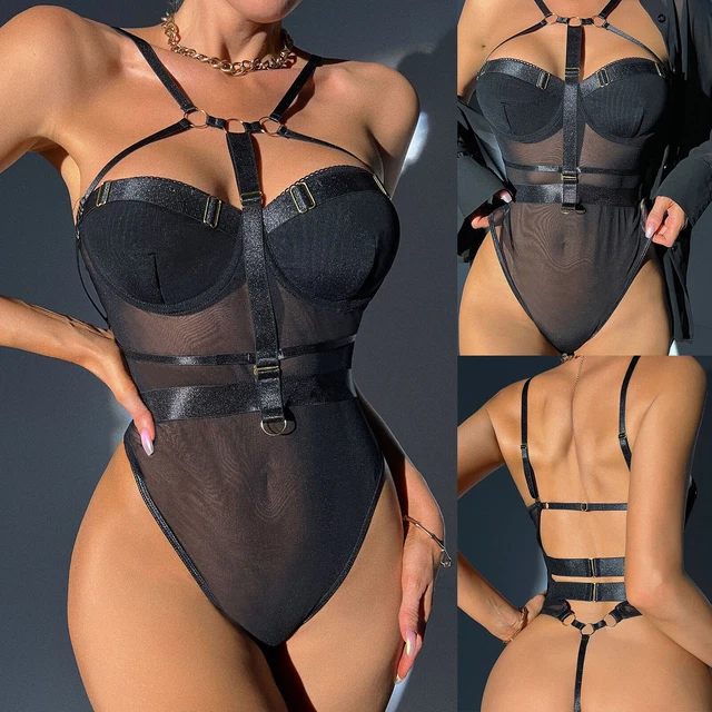 Negligee Lingerie Robe Ladies Sexy Hot Girl Nightclub Mesh Sexy Bodysuit