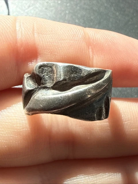Bague Ancienne En Argent Massif 925 - Jonc Alliance Taille 57 - Créateur Draper - Occasion France