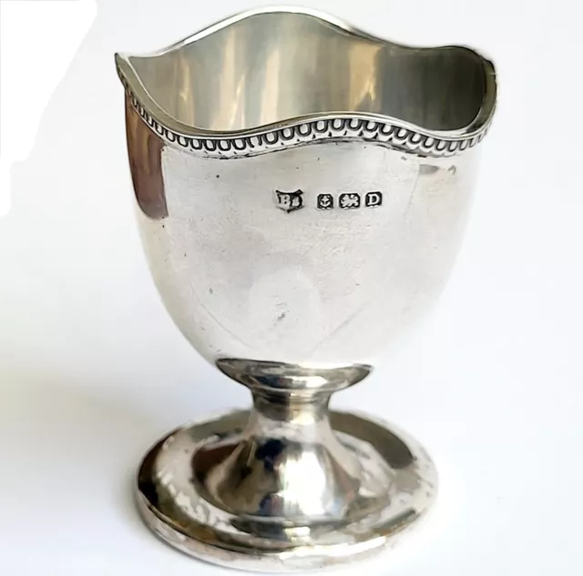 Antique Sterling Silver Egg Cup ~ Hallmarked Birmingham  1928 ~ 38.3g