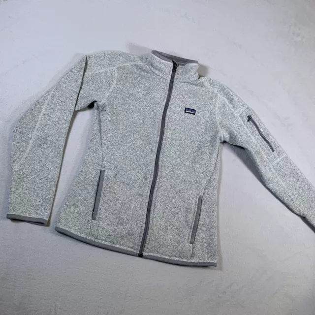 Patagonia Sweater Womens Small Gray Full Zip Outdoors Casual Fleece Ladies U52