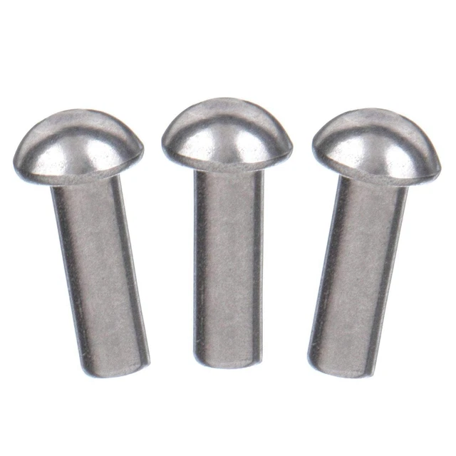 3/16&quote; Diameter X 1&quote; Length Solid Steel Round Head