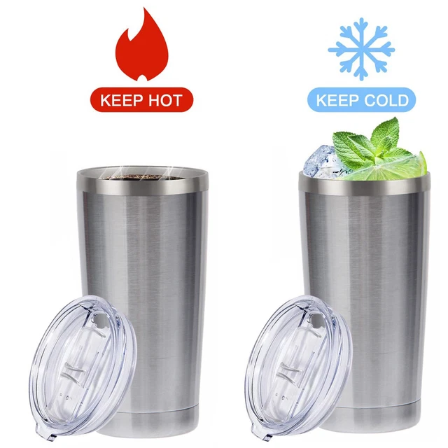 20oz Stainless Steel Tumbler Vacuum Insulated with Lid 2 Straw Coffee Cup Mug