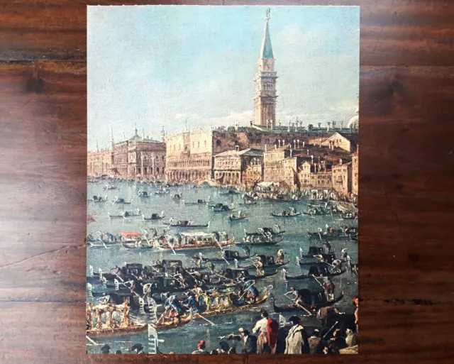 AlterKunstdruck, Francesco Guardi, Abfahrt des Bucintoro, 1768/1970er, Rarität