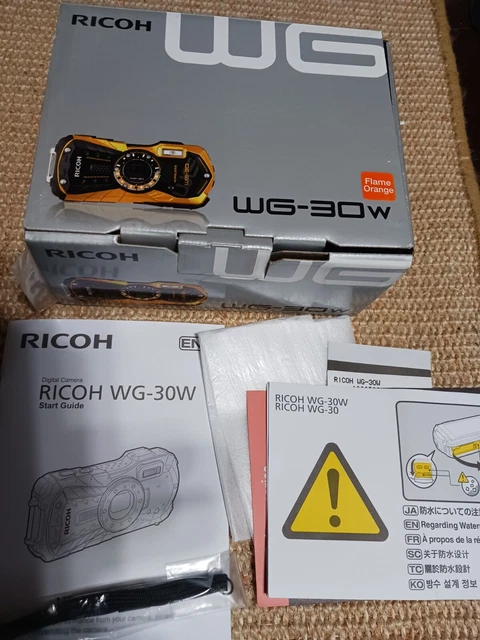 Original box only. RICOH Waterproof Digital Camera RICOH WG-30 W Frame orange wa