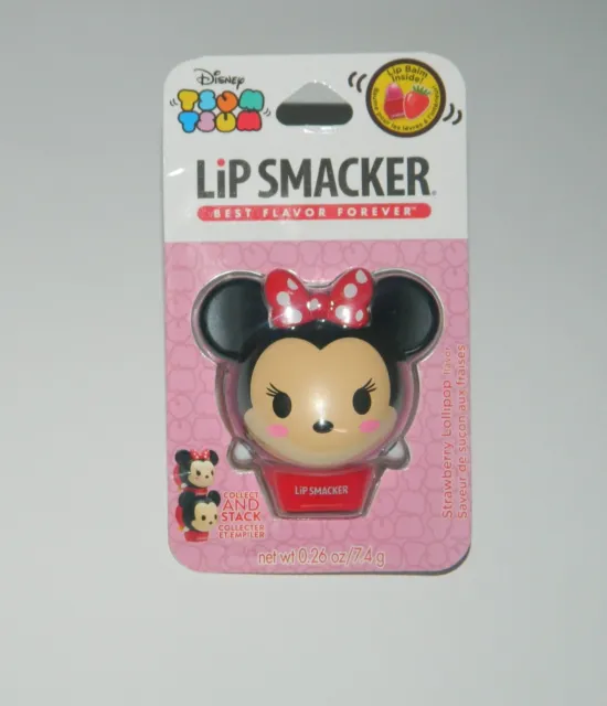 Disney Tsum Tsum Lip Smacker Lip Balm - Minnie Mouse Strawberry Lollipop